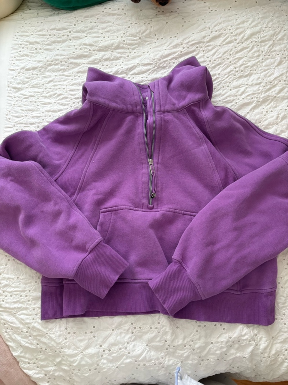 Purple Half-Zip Scuba Hoodie